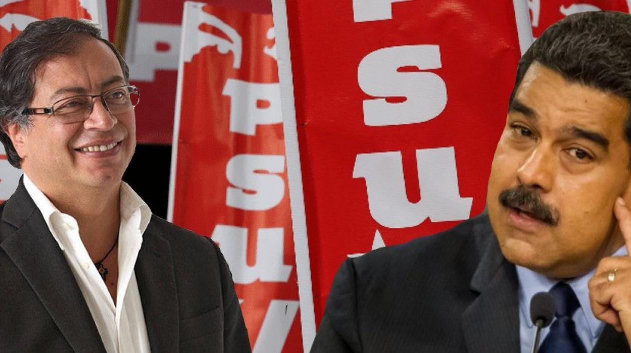 Gustavo Petro y Nicolás Maduro.