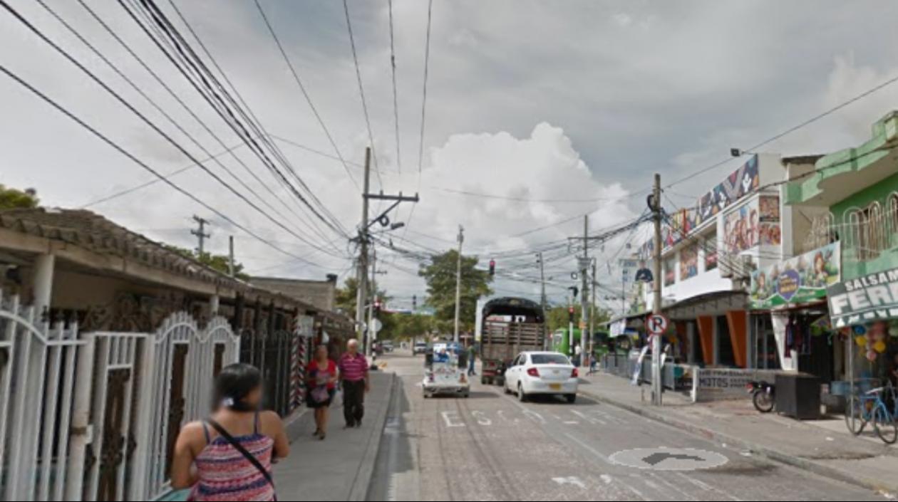 Calle 10 con carrera 8, zona donde está ubicado el asadero de pollo. 