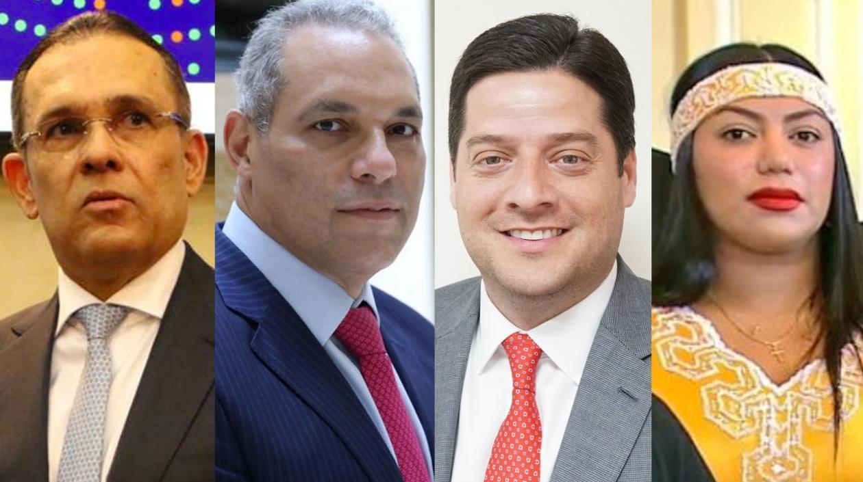 Efraín Cepeda, José David Name, Mauricio Gómez y Marta Peralta.