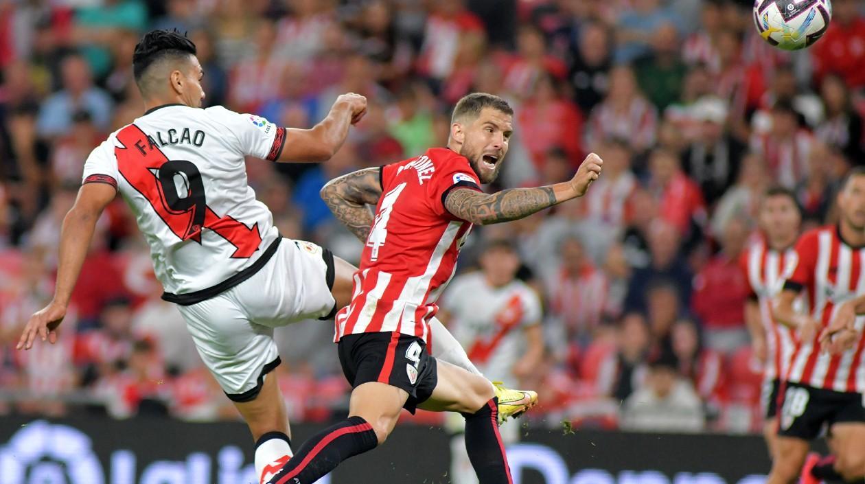 Acción de gol de Falcao García.