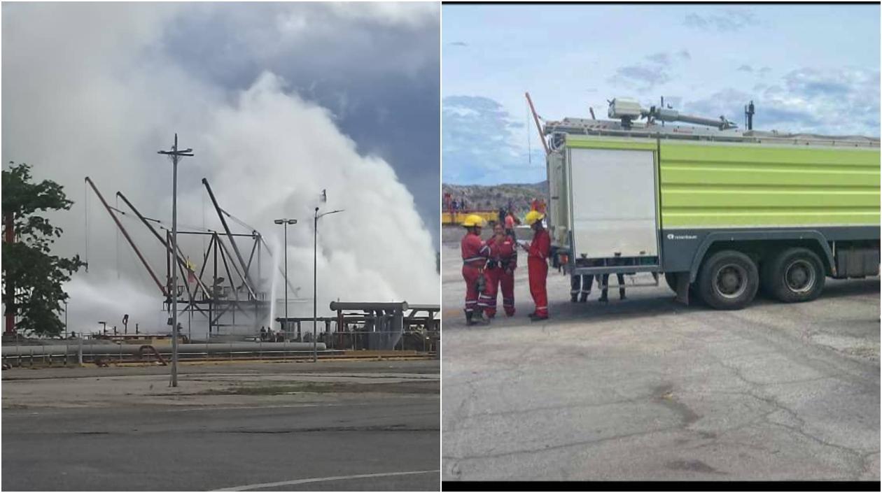 Momentos en que controlan el incendio. 