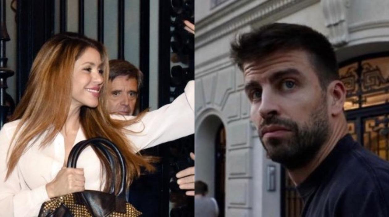 Shakira y Piqué a la salida de la reunión con los abogados.