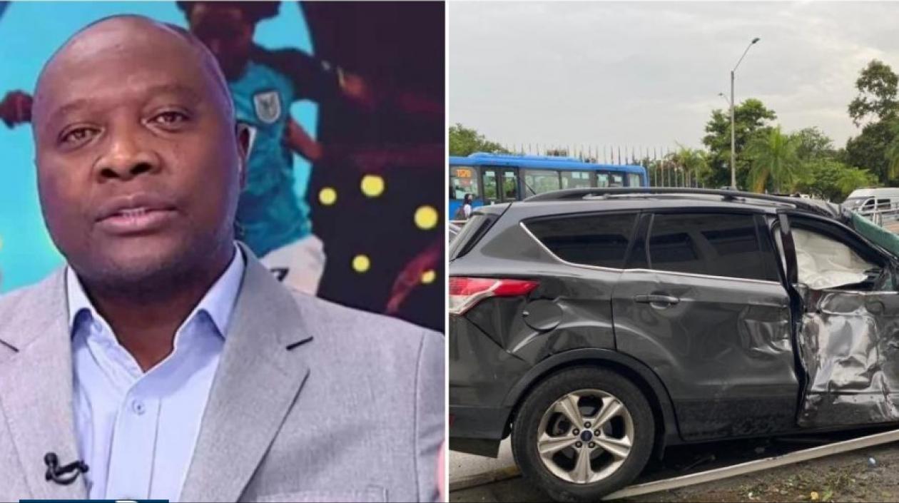 Freddy Rincón y la camioneta que conducía en la madrugada del 11 de abril