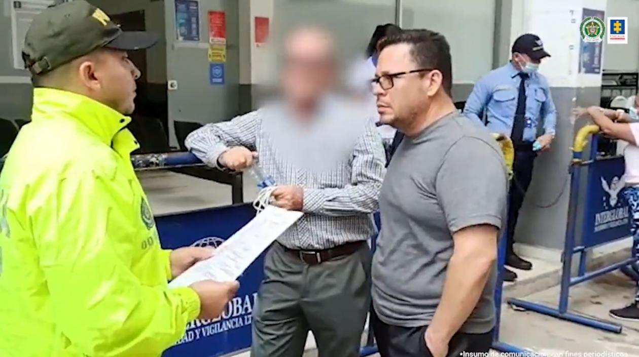 Momento de la captura a Javier Enrique Márquez Santos.