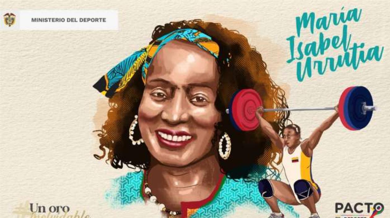 María Isabel Urrutia, ministra del Deporte. 