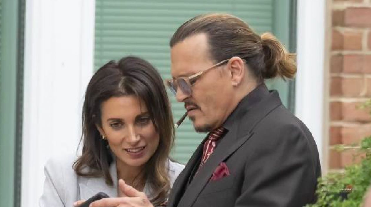 Joelle Rich y Johnny Depp.