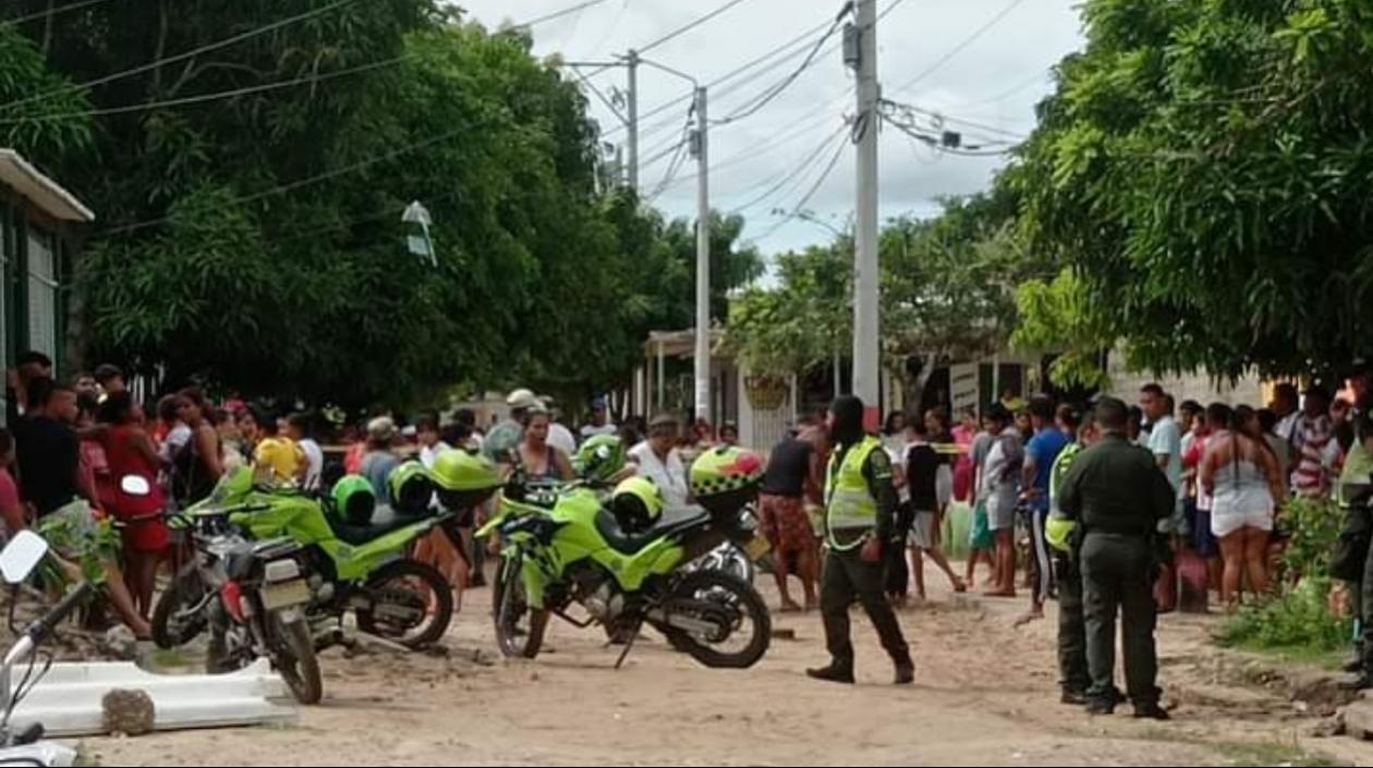 Lugar donde se presentó el ataque sicarial en Malambo. 