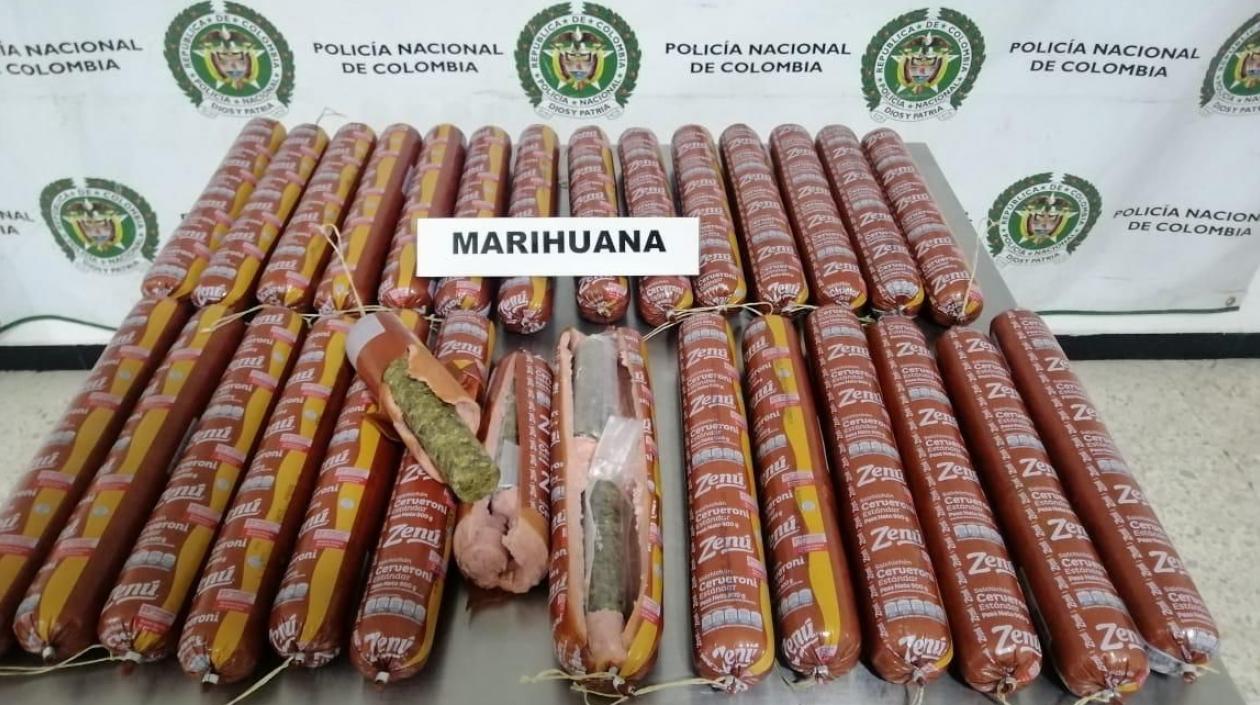 Salchichones contaminados con marihuana. 