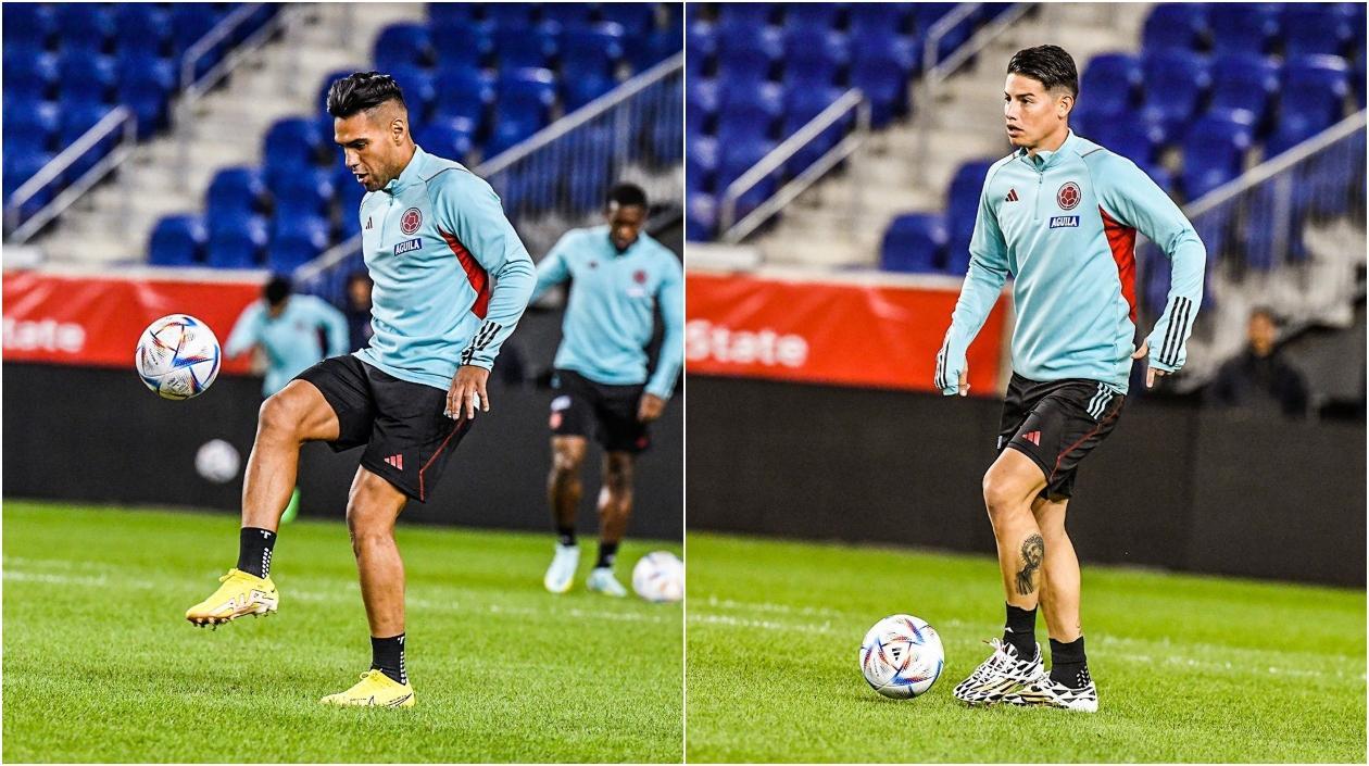 Falcao García y James Rodríguez. 