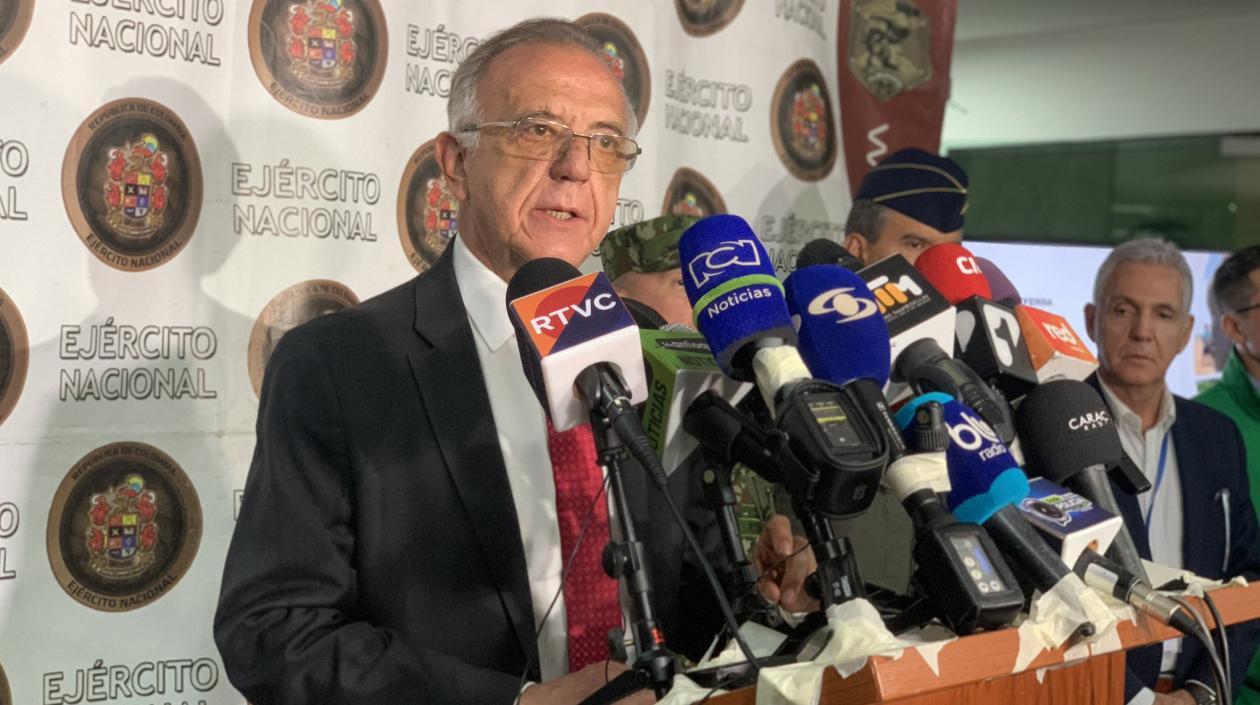 El Ministro de Defensa, Iván Velásquez.