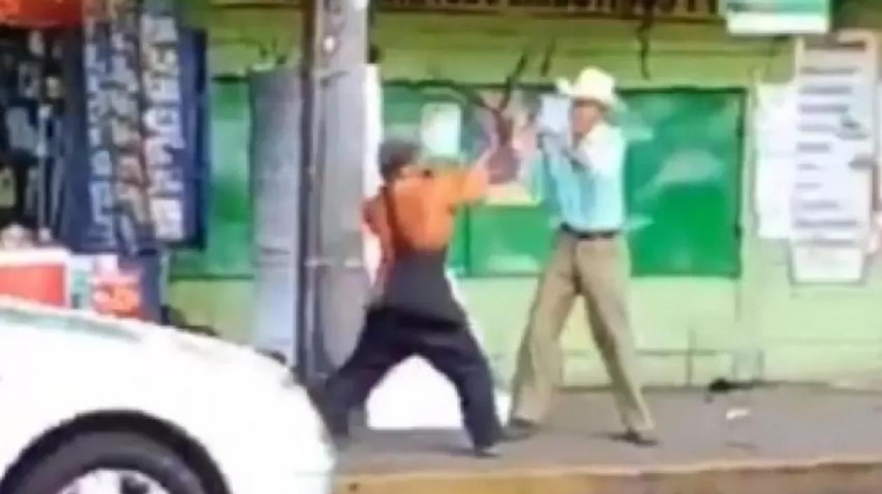 Escena del enfrentamiento.