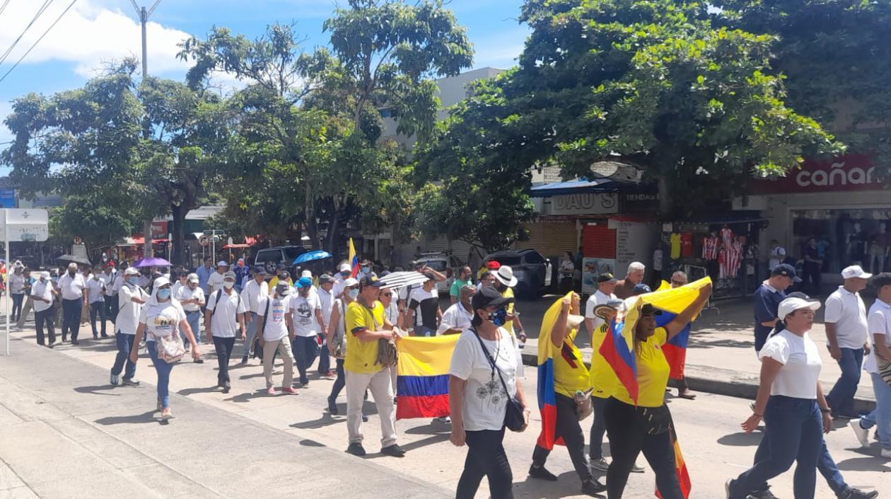 La protesta en Barranquilla