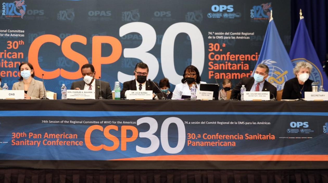 Conferencia sanitaria de la OPS.
