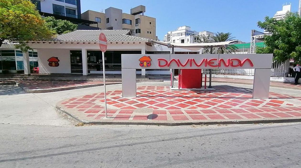 Sucursal del banco Davivienda, en la zona turística de El Rodadero, en Santa Marta. 