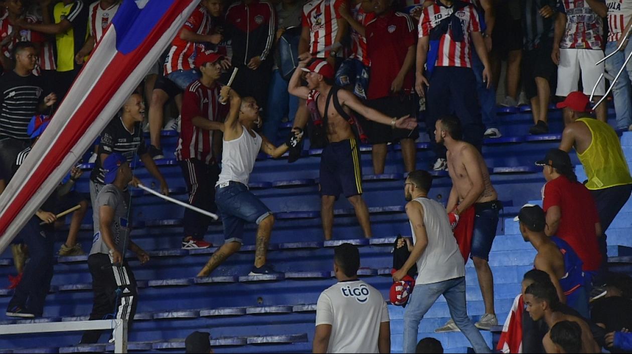 Momento del enfrentamiento. 