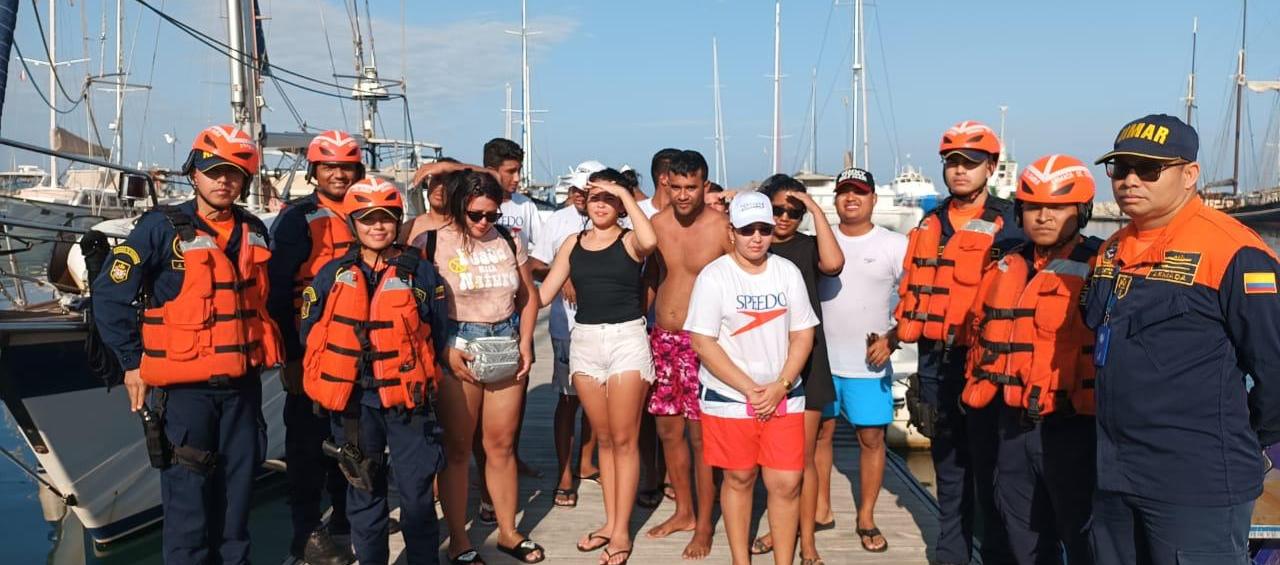 Personas recatadas por la Armada Nacional. 