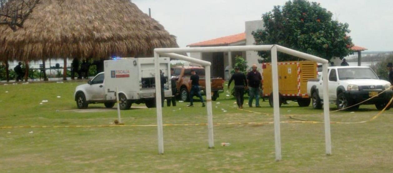 Aspecto del lugar de los hechos en la cabaña.