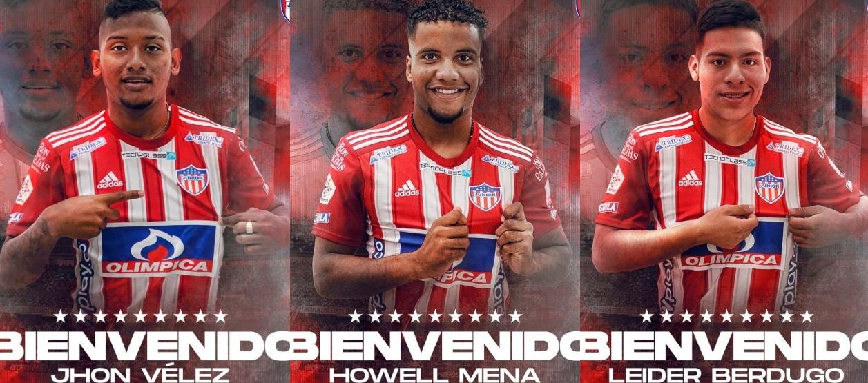 Los tres canteranos que llegan al Junior del Barranquilla FC.