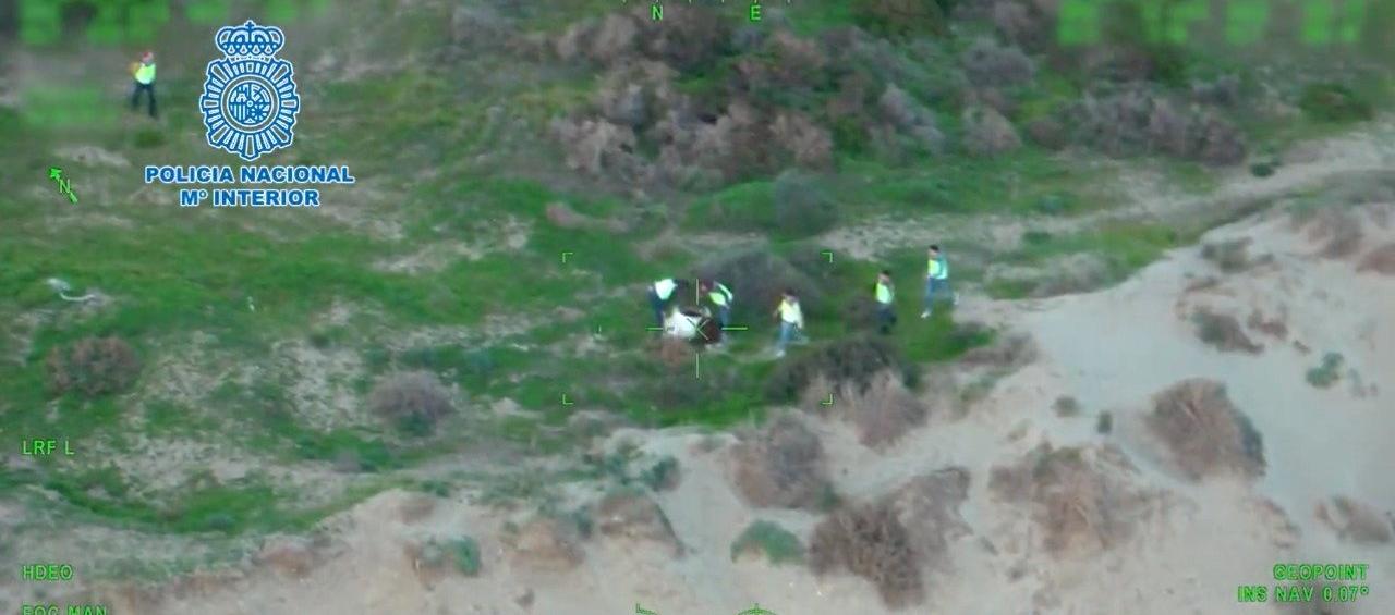 Zona donde fueron hallados restos de la mujer.