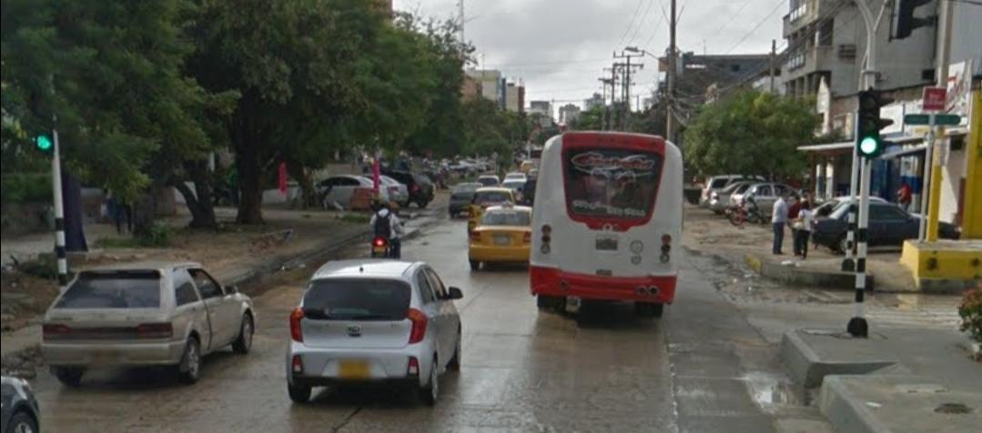 Calle 76 con carrera 43, donde resultó herido un hombre en un atraco.