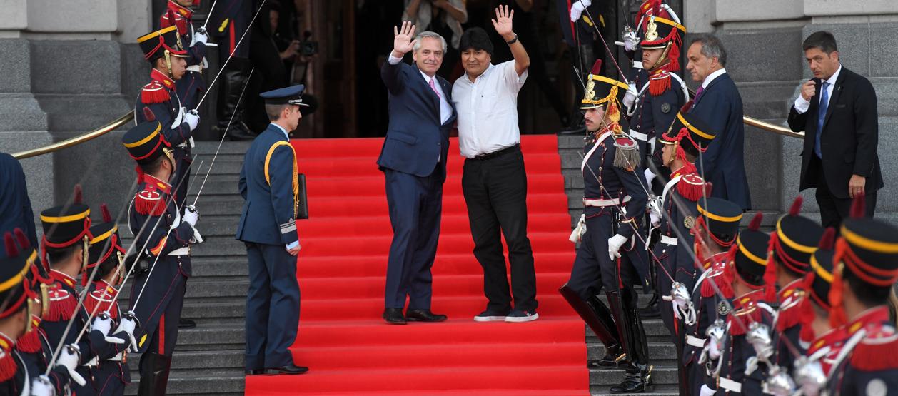 Alberto Fernández y Evo Morales.