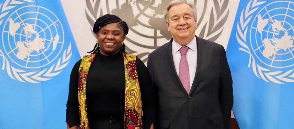Francia Márquez y António Guterres.