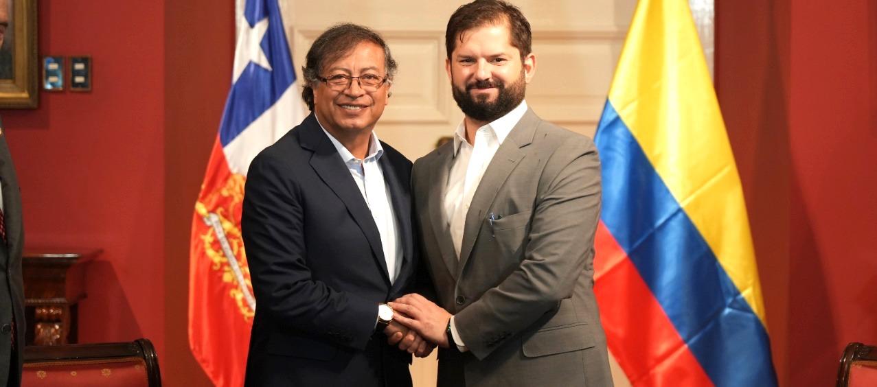 Los Presidentes de Colombia, Gustavo Petro, y de Chile, Gabriel Boric.