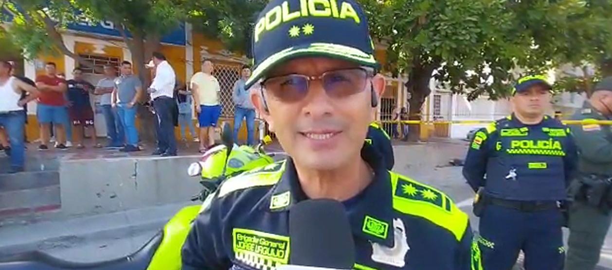 General Jorge Urquijo, comandante de la Policía Metropolitana de Barranquilla.