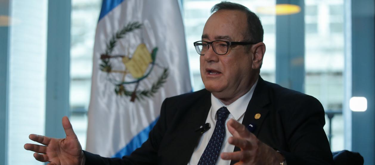 El presidente de Guatemala, Alejandro Giammattei.