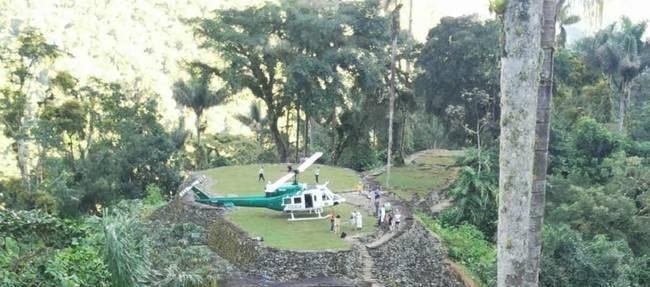 El helicóptero de la Policía en la Sierra Nevada.