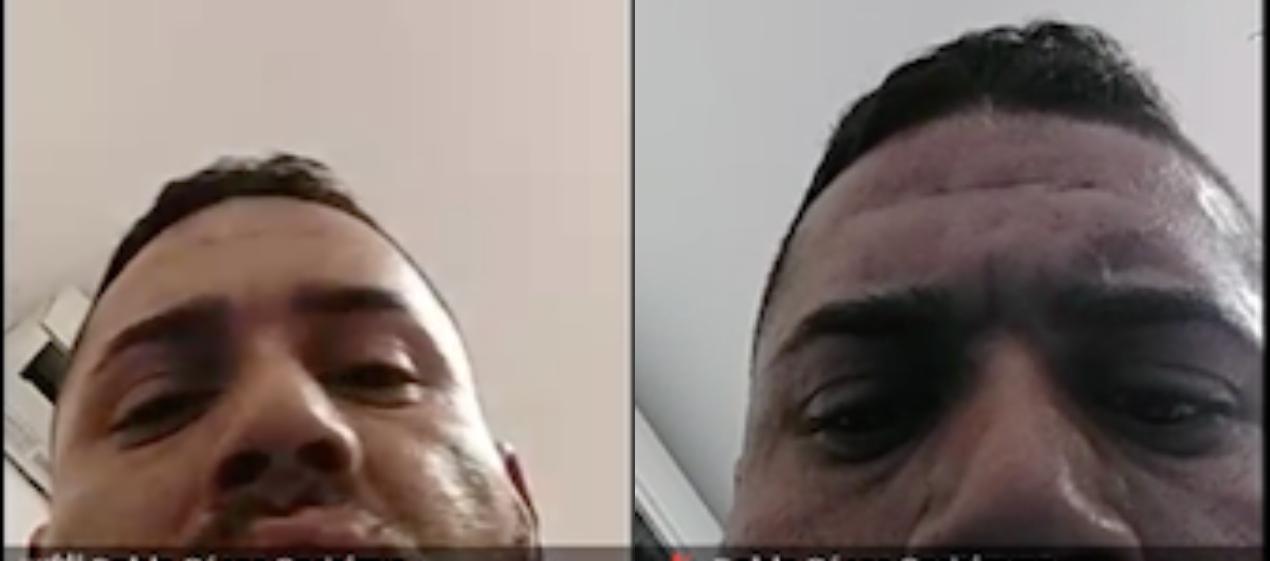 Nelvis Alexander Cordero Ortiz durante la audiencia virtual. 