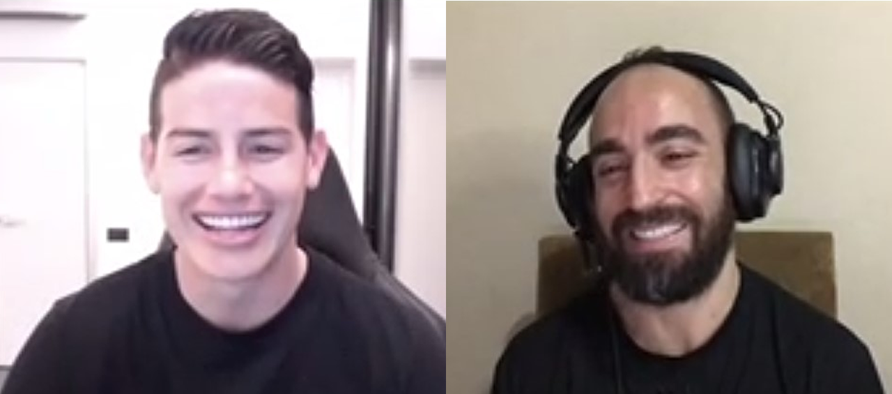 James Rodríguez en el Twitch con Ricardiinho.