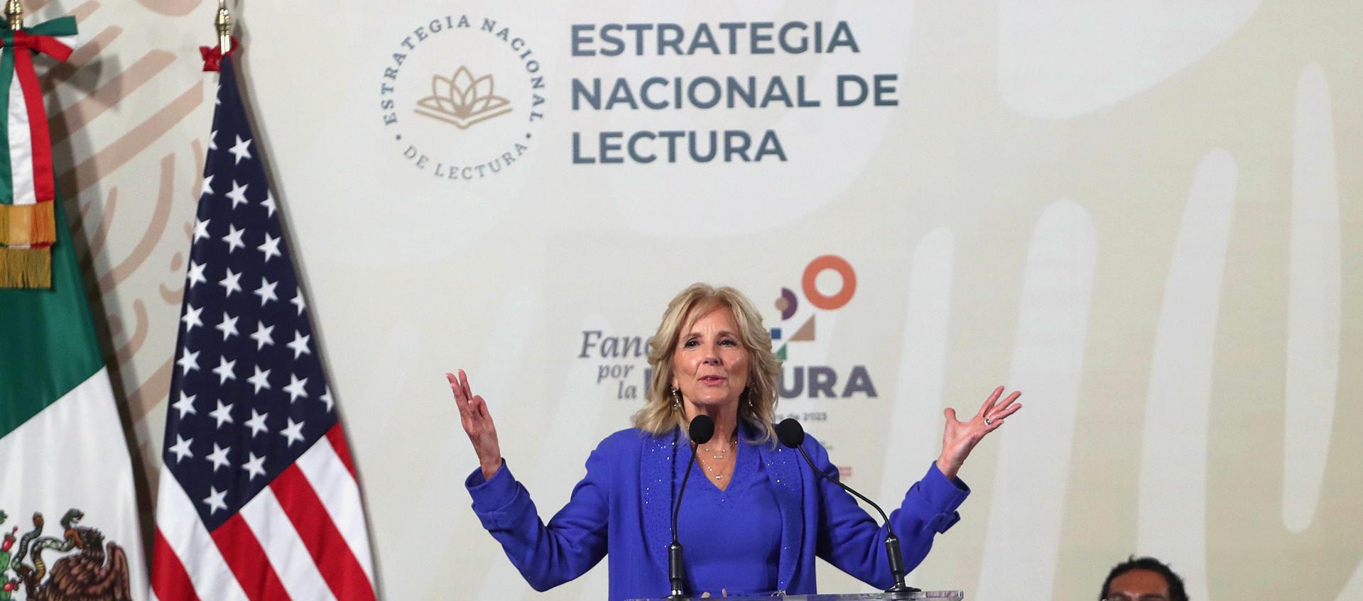 Jill Biden en su reciente visita a Ciudad de México.