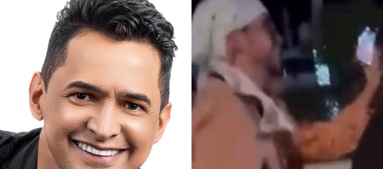 Jorge Celedón y la seguidora de Bad Bunny. 