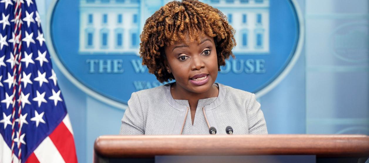 La portavoz de la Casa Blanca, Karine Jean-Pierre.
