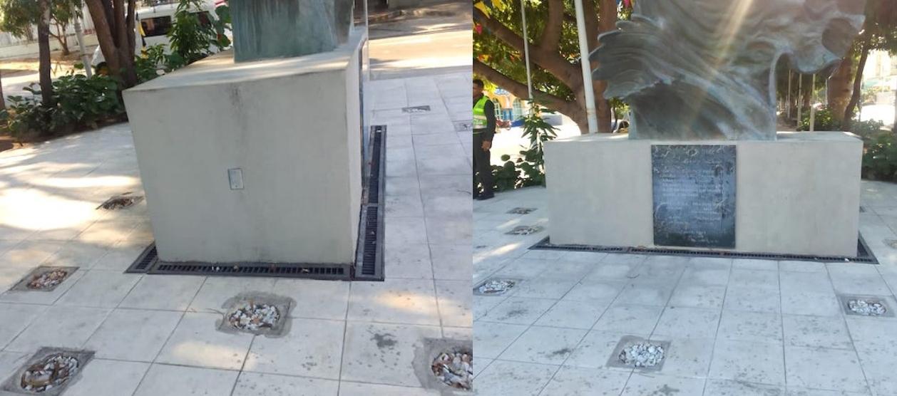 Así dejaron los delincuentes el sistema de iluminación.