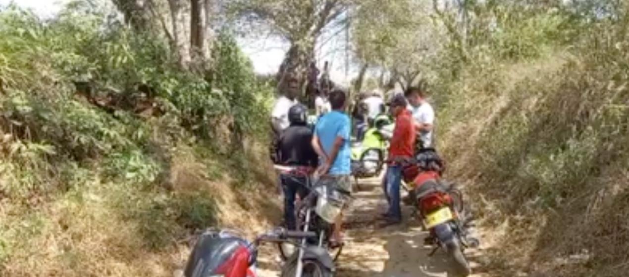 Lugar donde fue asesinado el mototaxista asesinado. 