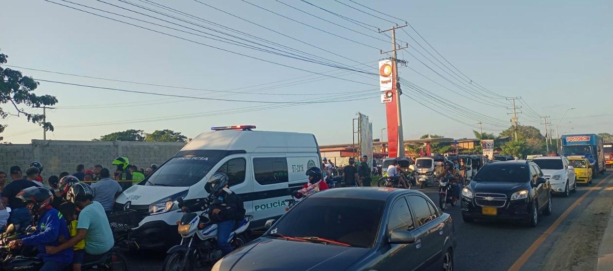 Lugar donde se presentó el hecho, en Malambo. 