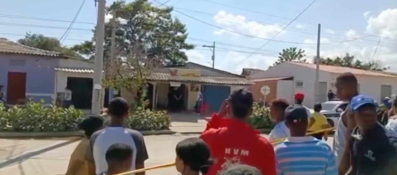 Lugar donde ocurrió el hecho violento en Repelón. 