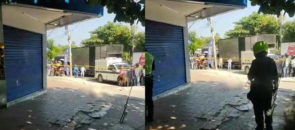 La mujer quedó muerta en vía pública. 