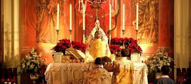 Sacerdote en misa, imagen referencial.