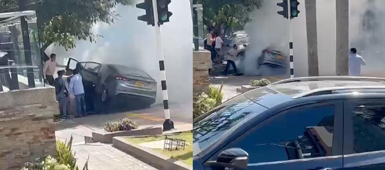 Momento en que ocurrió el accidente. 