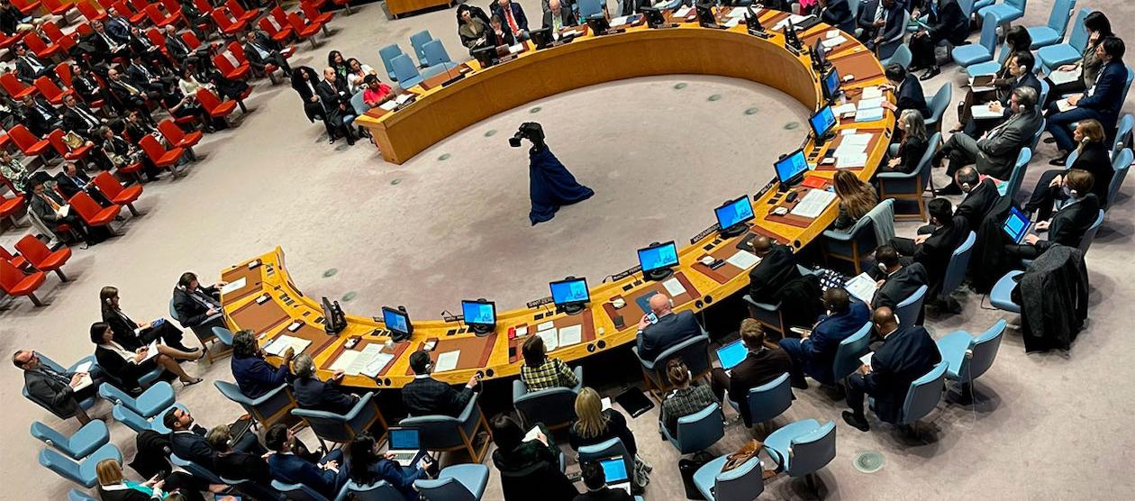 Sesión del Consejo de Seguridad de la ONU.