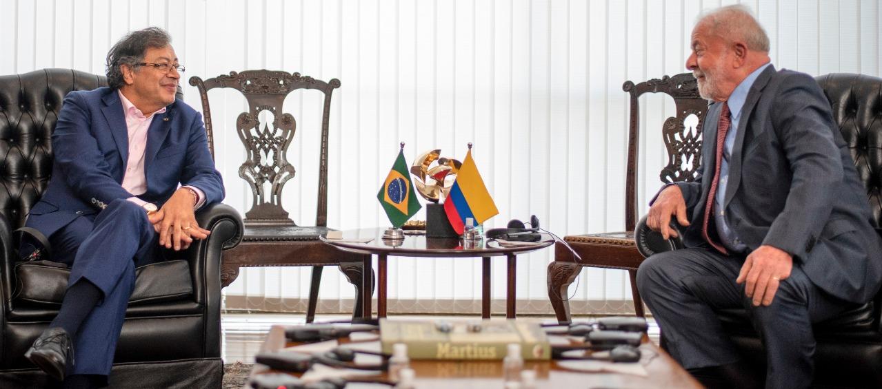 Gustavo Petro y Luiz Inácio Lula da Silva.