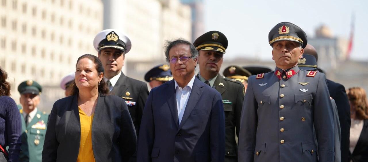 Presidente Gustavo Petro durante su visita a Chile.