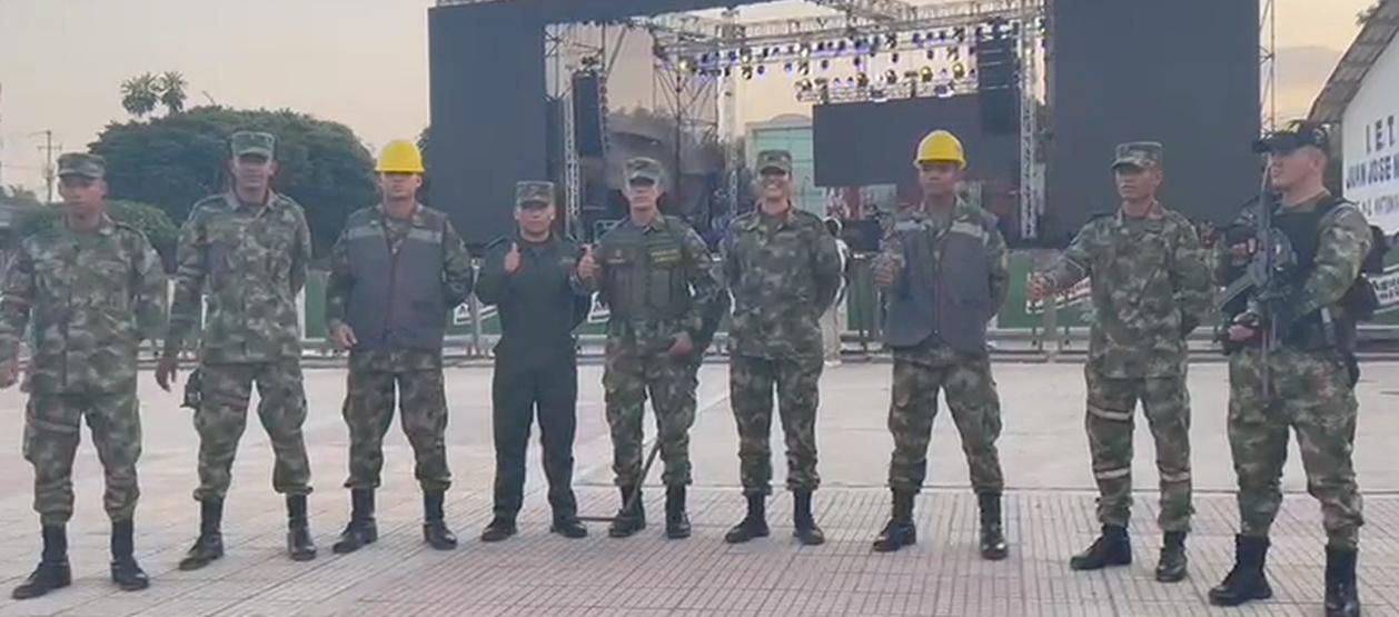 Soldados del Ejército Nacional. 