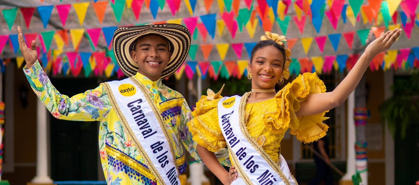 Tahiana Rentería Ávila y Diego Chelia Acosta, Reyes del Carnaval de los Niños.