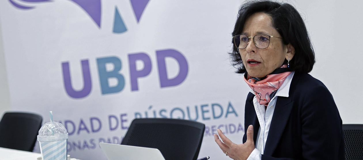 La directora de la Unidad de Búsqueda de Personas dadas por Desaparecidas (UBPD), Luz Marina Monzón.