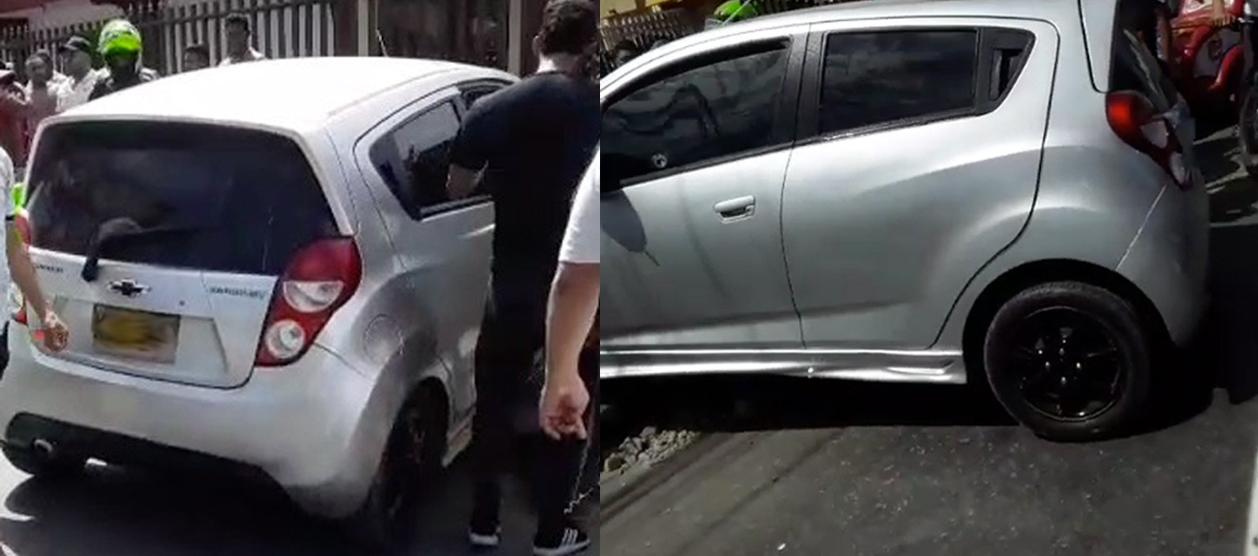 Vehículo en que se movilizaba la víctima. 