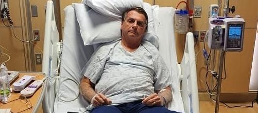 El expresidente Jair Bolsonaro compartió esta imagen hospitalizado en Florida.